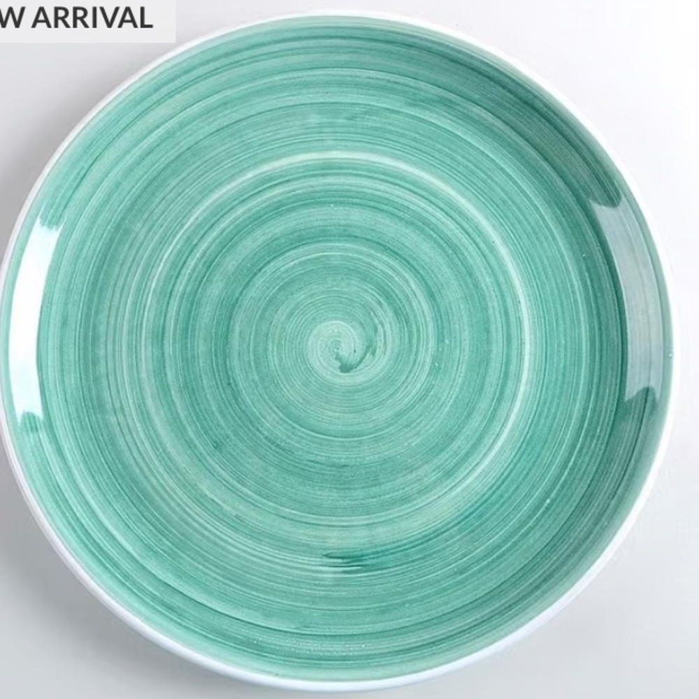 RARE VTG Caleca solid Hand Painted Salad Plates Made In Italy Set Of 4
